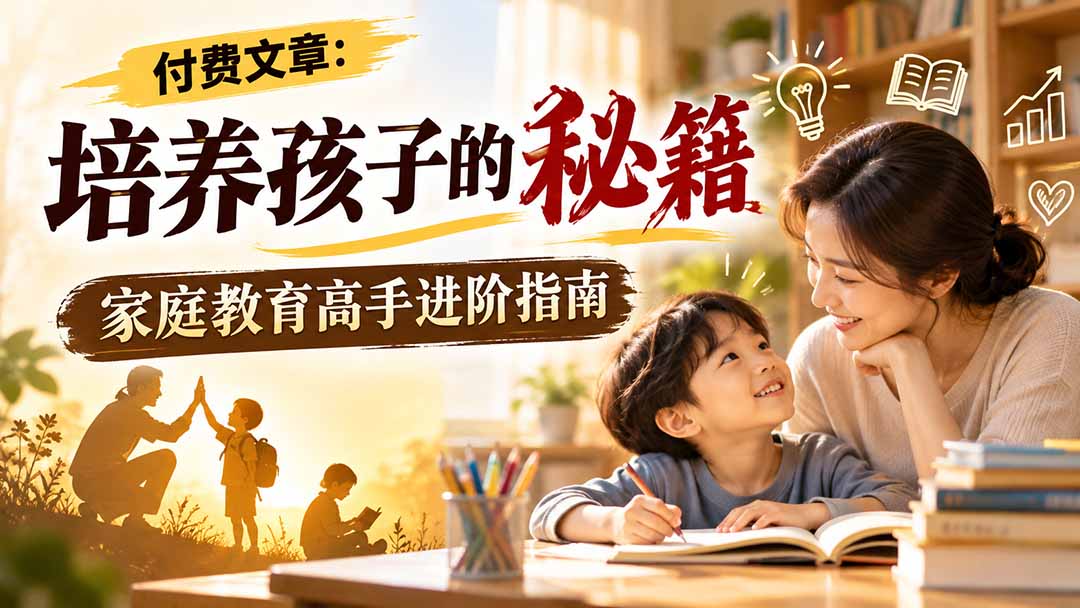 付费文章：培养孩子的秘籍，家庭教育高手进阶指南-LanTi云网创