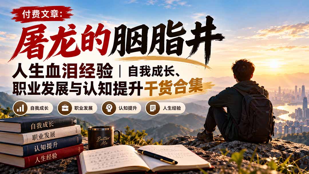 付费文章：屠龙的胭脂井人生血泪经验｜自我成长、职业发展与认知提升干货合集-LanTi云网创