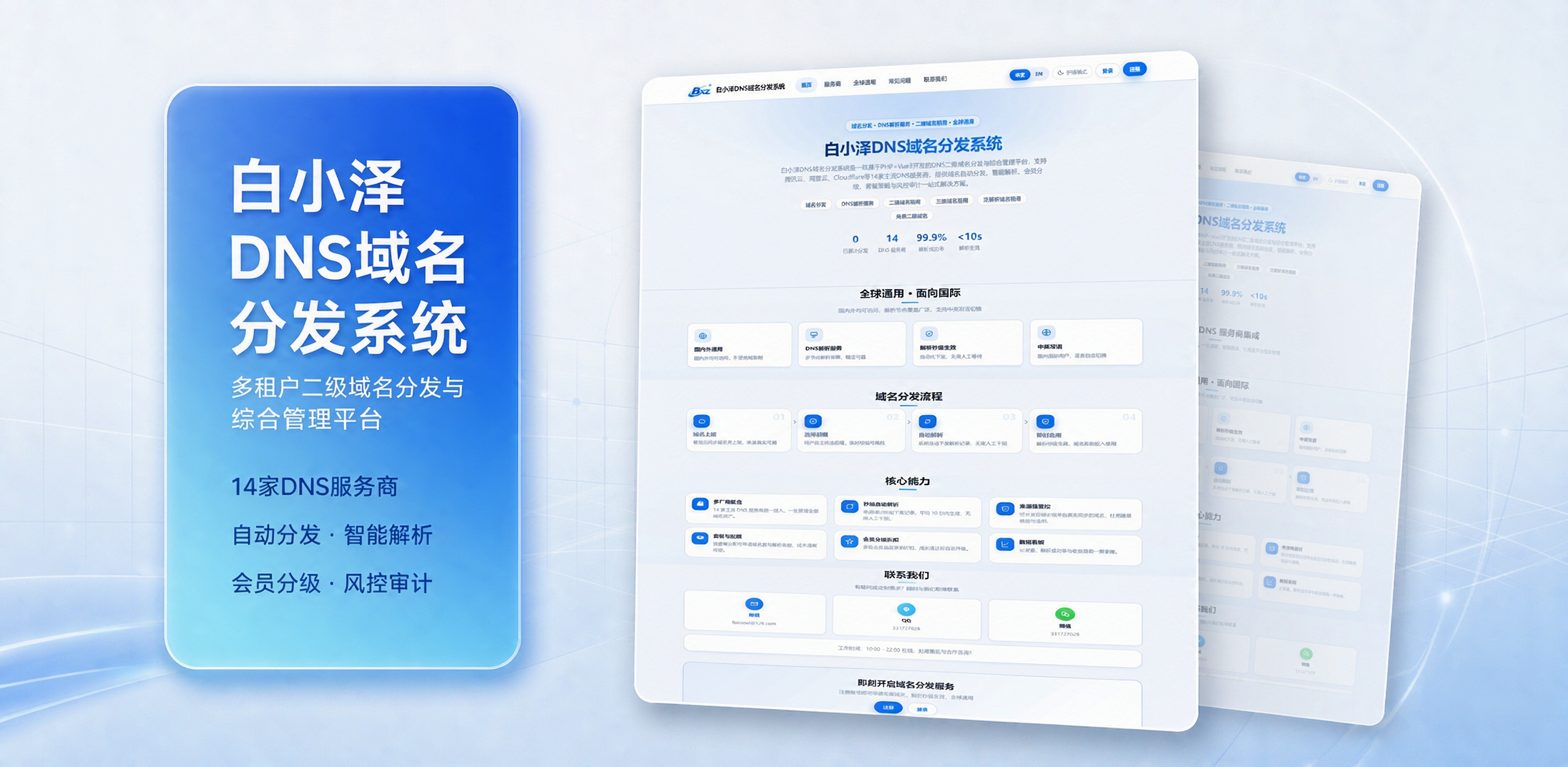 白小泽DNS域名分发系统 公测版 v1.0.0-LanTi云网创