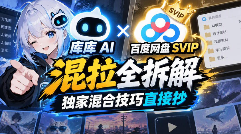 库库AI×百度网盘SVIP混拉全拆解，独家混合技巧直接抄-LanTi云网创