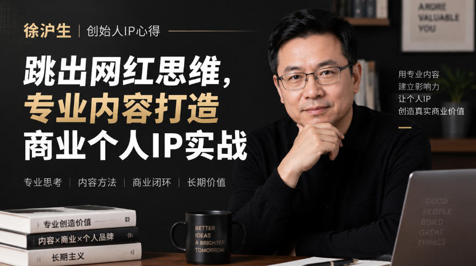 徐沪生创始人IP心得｜跳出网红思维，专业内容打造商业个人IP实战【文档】-LanTi云网创