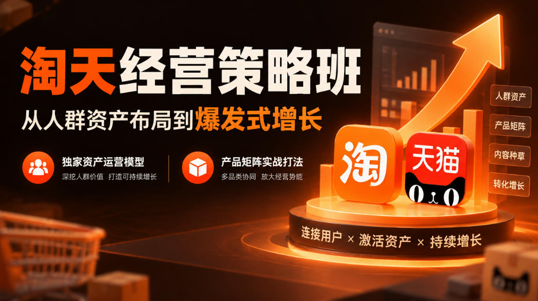 淘天经营策略班，从人群资产布局到爆发式增长，独家资产运营模型，产品矩阵实战打法(更新1019)-LanTi云网创