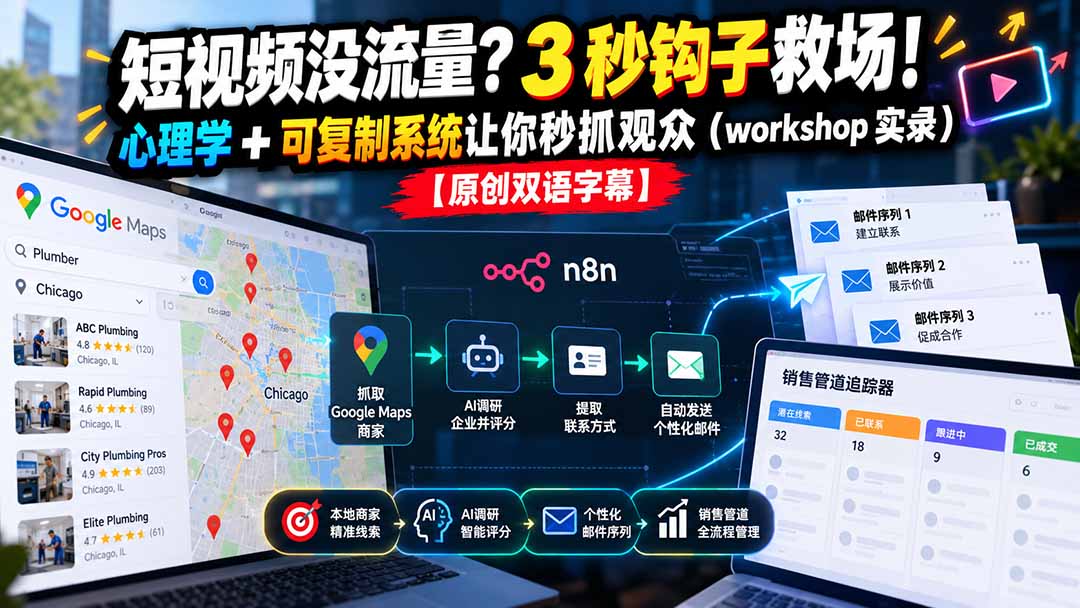 短视频没流量？3 秒钩子救场！心理学 + 可复制系统让你秒抓观众(workshop 实录-LanTi云网创