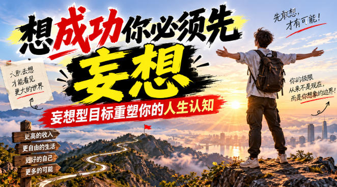 付费文章：想成功你必须先妄想，妄想型目标重塑你的人生认知-LanTi云网创