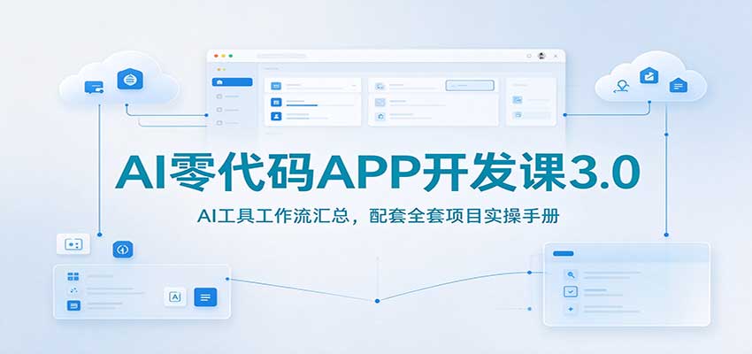 AI零代码APP开发课3.0：AI工具工作流汇总，配套全套项目实操手册-LanTi云网创