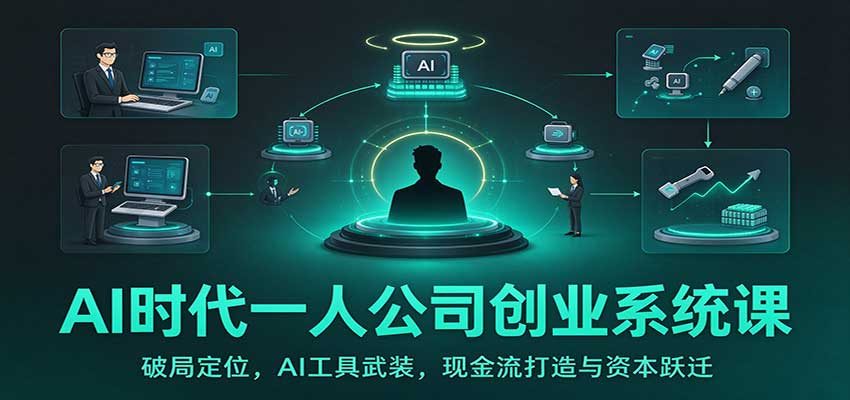 AI时代一人公司创业系统课：破局定位，AI工具武装，现金流打造与资本跃迁-LanTi云网创