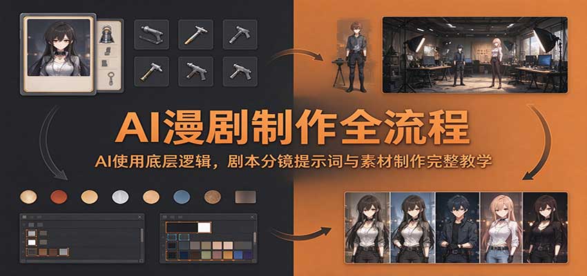 AI漫剧制作全流程：AI使用底层逻辑，剧本分镜提示词与素材制作完整教学-LanTi云网创