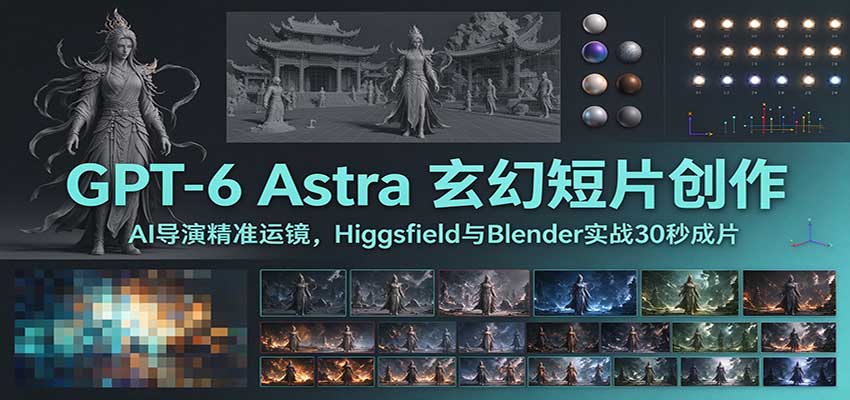 GPT-6 Astra 玄幻短片创作：AI导演精准运镜，Higgsfield与Blender实战30秒成片-LanTi云网创