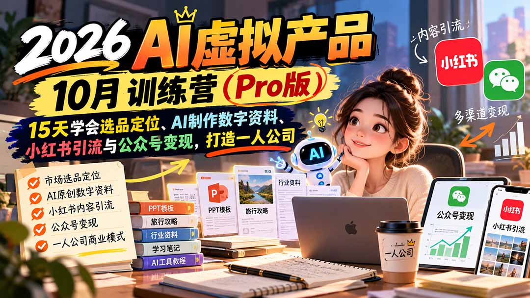 AI虚拟产品10月训练营(Pro版-LanTi云网创