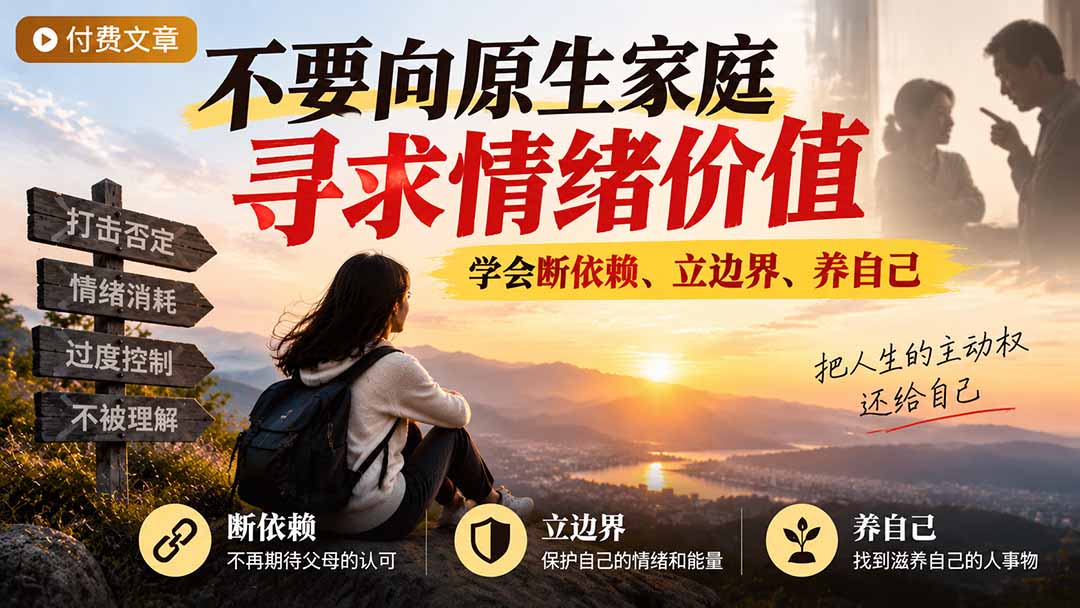 付费文章：不要向原生家庭寻求情绪价值，学会断依赖、立边界、养自己-LanTi云网创