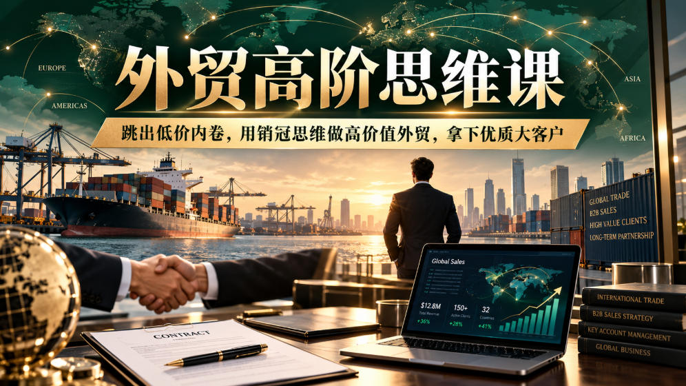 外贸高阶思维课，跳出低价内卷，用销冠思维做高价值外贸，拿下优质大客户-LanTi云网创