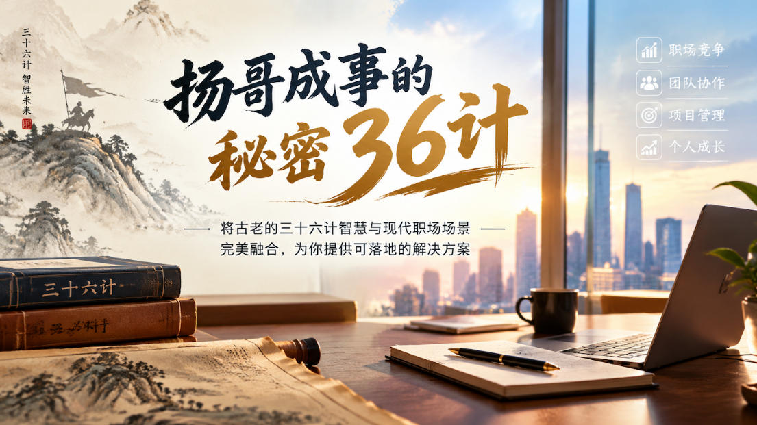 扬哥成事的秘密36计，将古老的三十六计智慧与现代职场场景完美融合，为你提供可落地的解决方案-LanTi云网创