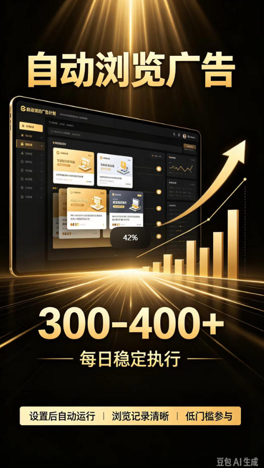 自动浏览广告计划，0门槛副业，日入300-400，躺賺稳定风口项目，无需人工操作，解放双手【揭秘】-LanTi云网创