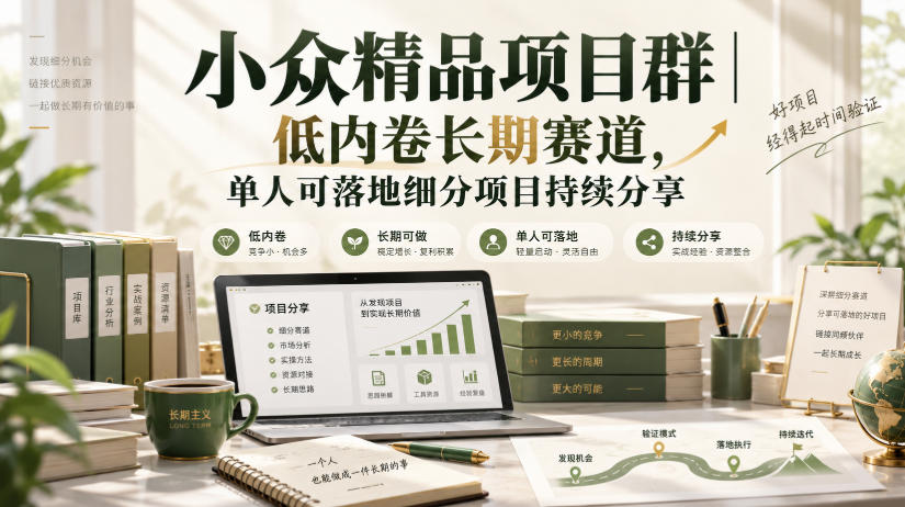 小众精品项目群｜低内卷长期赛道，单人可落地细分项目持续分享-LanTi云网创