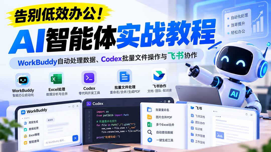 AI智能体实战教程：WorkBuddy、Codex与飞书办公提效-LanTi云网创