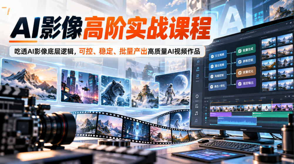 AI影像高阶实战课程，吃透AI影像底层逻辑，可控、稳定、批量产出高质量AI视频作品-LanTi云网创