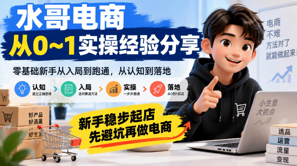 电商从0到1实操经验：新手稳步起店先避坑-LanTi云网创