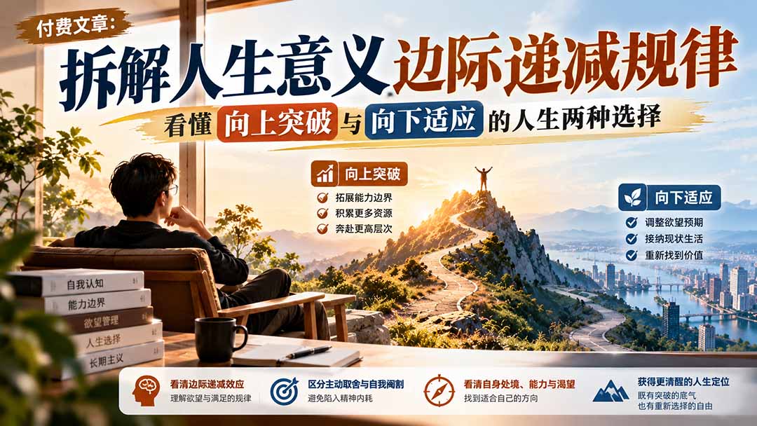 人生意义边际递减：向上突破与向下适应两种选择-LanTi云网创