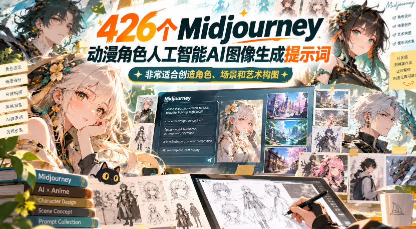 426个Midjourney动漫角色提示词合集-LanTi云网创